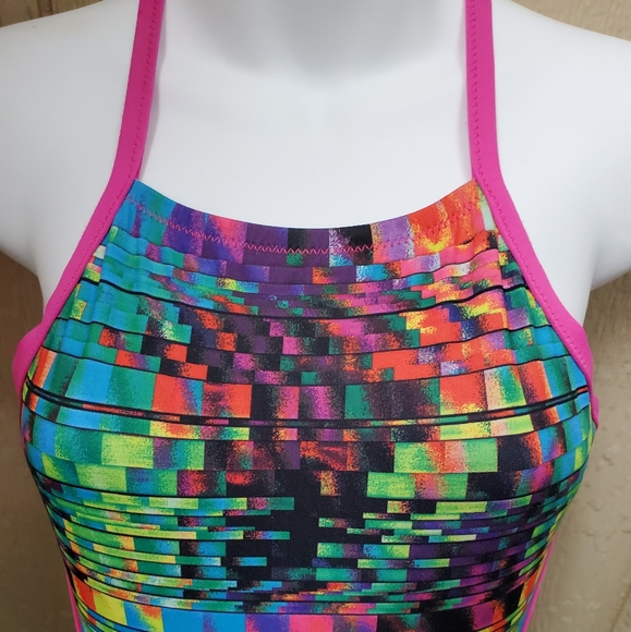 Speedo Swimsuit Eye Spy Printed Vee 2 Women's One- - Picture 8 of 9